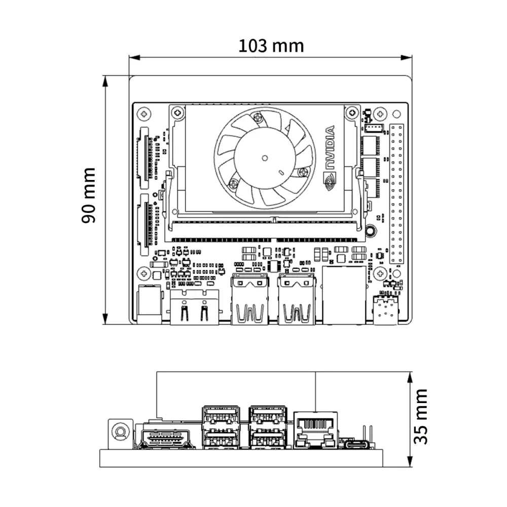 Hiwonder Jetson Orin NX Development Kit 16GB SOM Module (Camera + Touch Screen Development Kit)
