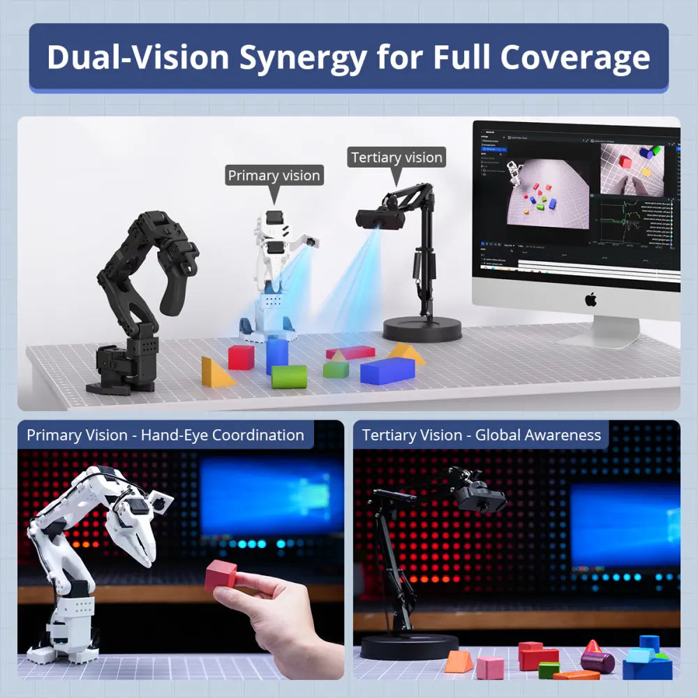 Hiwonder LeRobot SO-ARM101 Open-Source 6-Axis Robotic Arm with AI Vision &amp; AI Recognition for Embodied Intelligence Programming (Advanced Kit/Assembled)