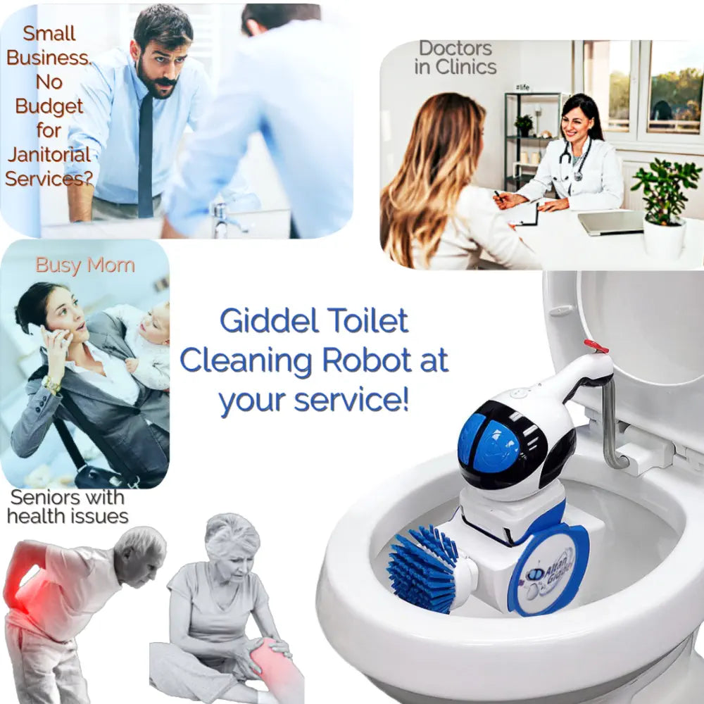 Giddel Toilet Cleaning Robot + Round Seat Kit
