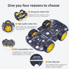 DIY 4WD Robot Car Chassis Kits compatible Arduino/Raspberry pi/ STM32