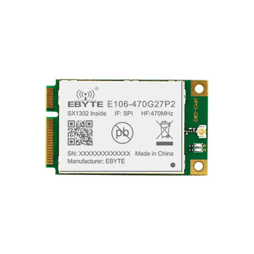 E106-470G27P2 LoRa chip SX1302 PA LNA LoRa LoRaWAN gateway module RF with mini PCI-e interface