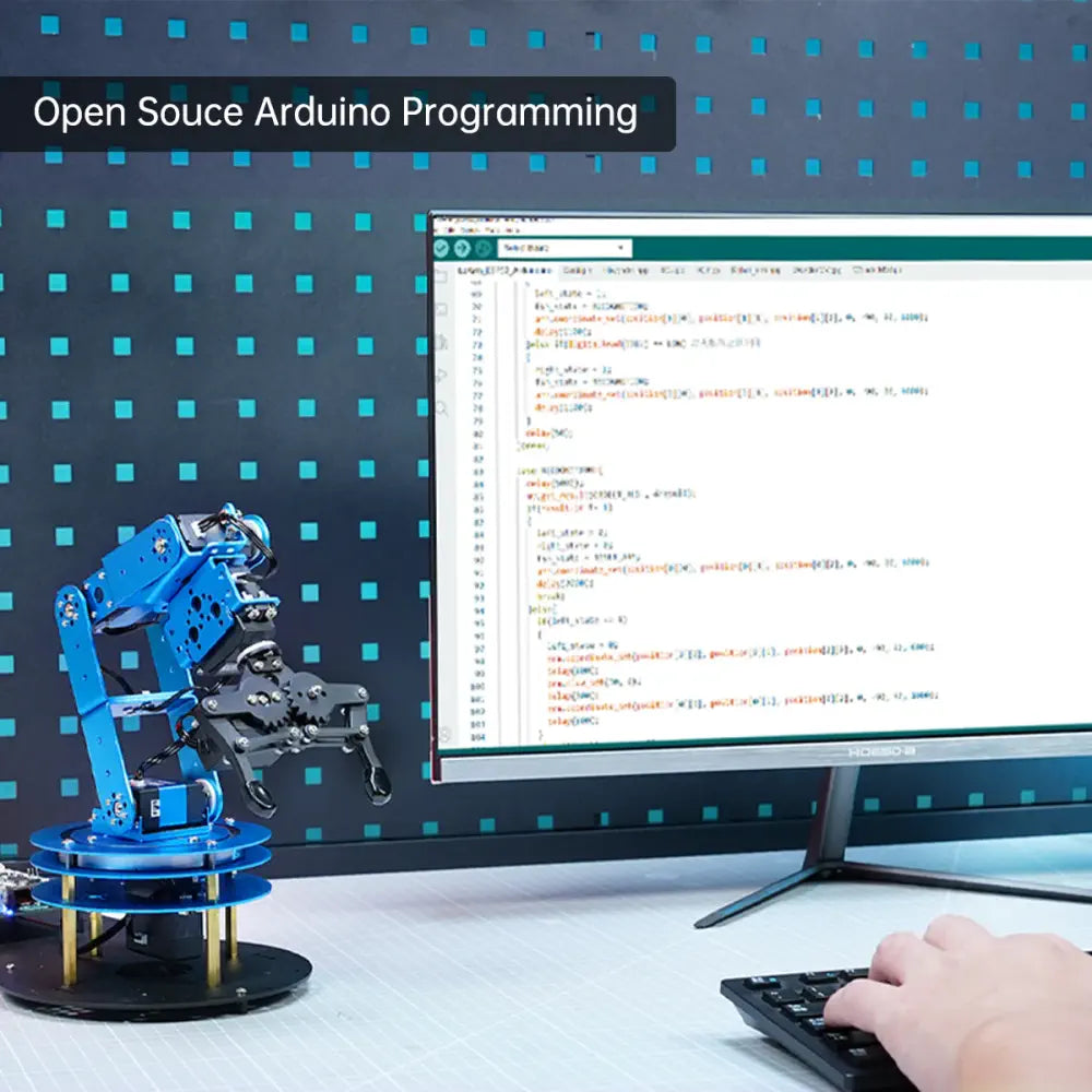 Hiwonder LeArm AI Desktop Robot Arm with AI Vision &amp; Voice Interaction, Support Arduino Programming &amp; Sensor Expansion (Advanced Kit)