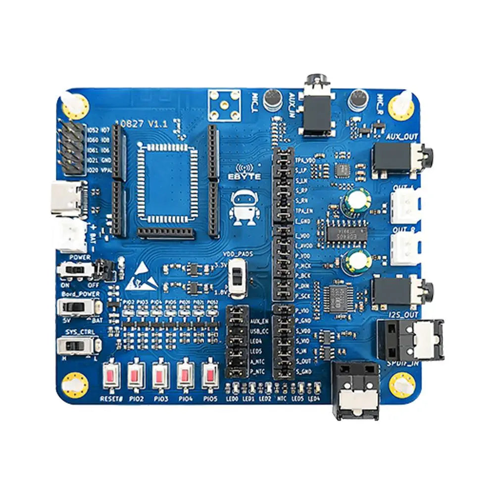 EWT104-DA10 Bluetooth Audio Module Development Board integrates multiple hardware interfaces easy development and use