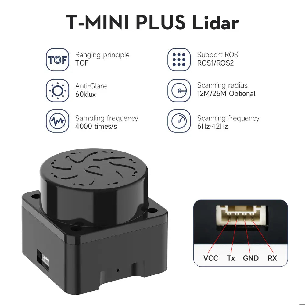 Yahboom T-MINI-Plus Lidar TOF Ranging 12M support ROS1 ROS2