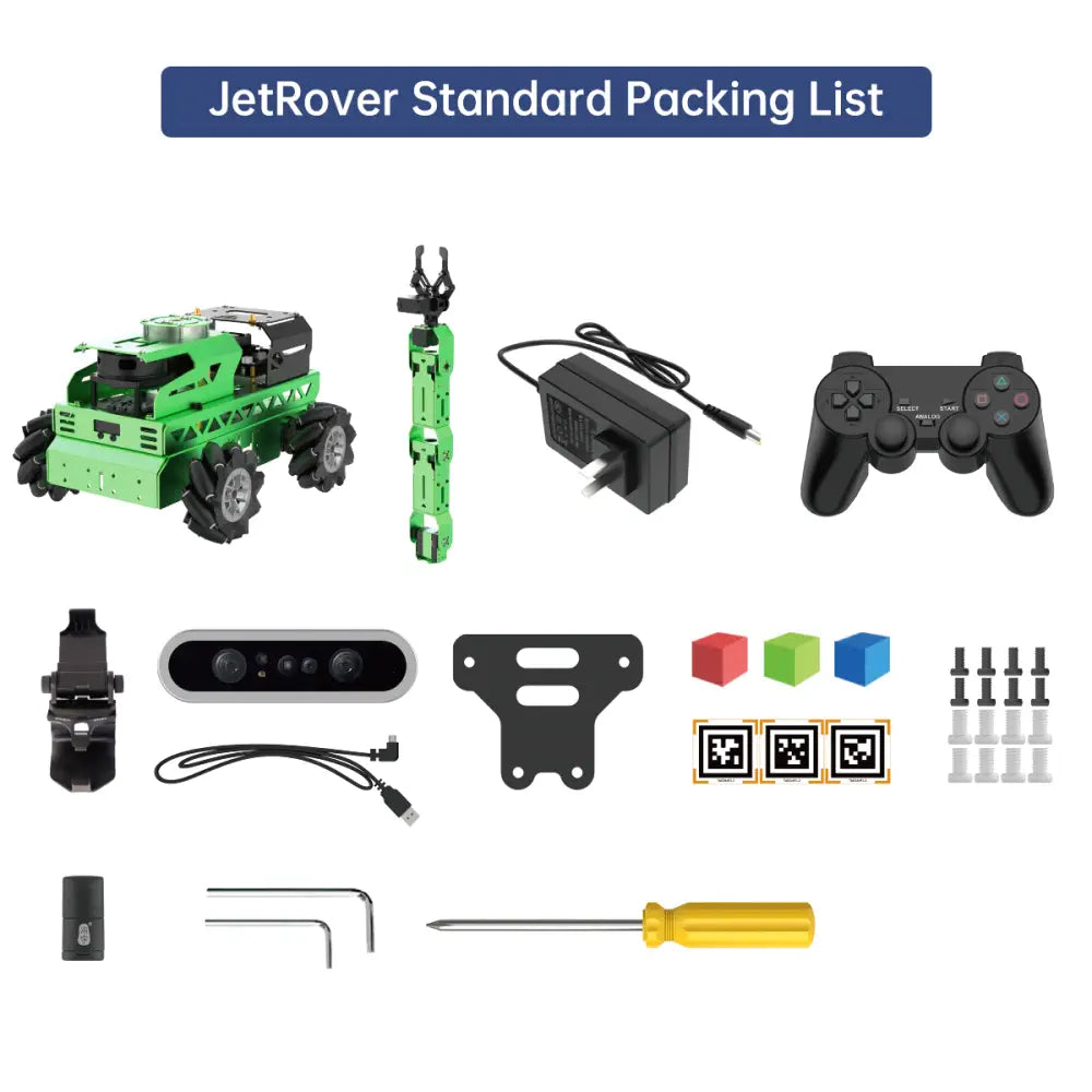 Robot Car Python JetRover ROS Robot Car with Vision Robotic Arm Support SLAM Mapping ...