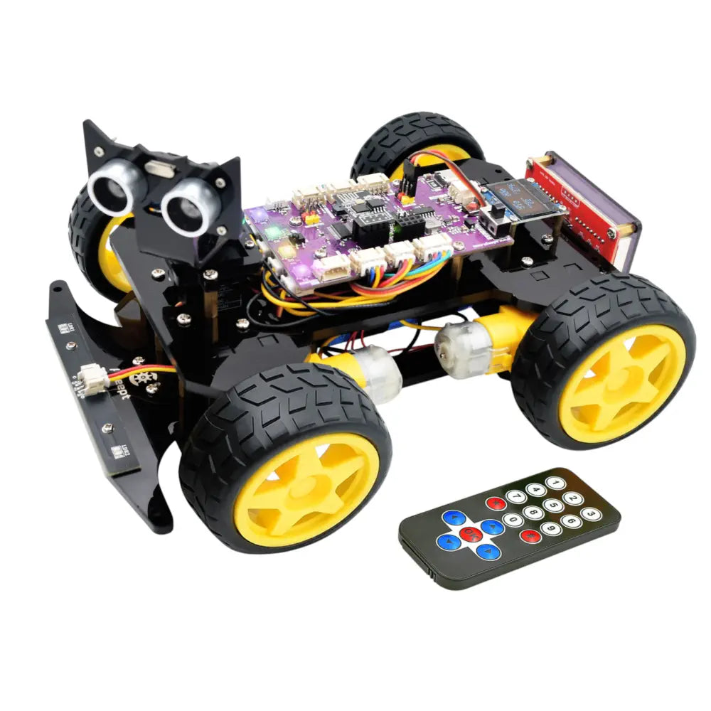 Adeept 4WD Smart Car Kit (Compatible w/ Arduino IDE) - RobotShop