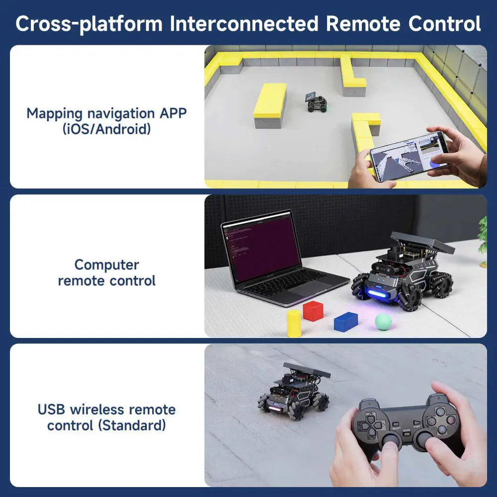 ROSMASTER M3 AI Large Model ROS2 Robot Kit-Ultimate Version With RPi 8GB Board