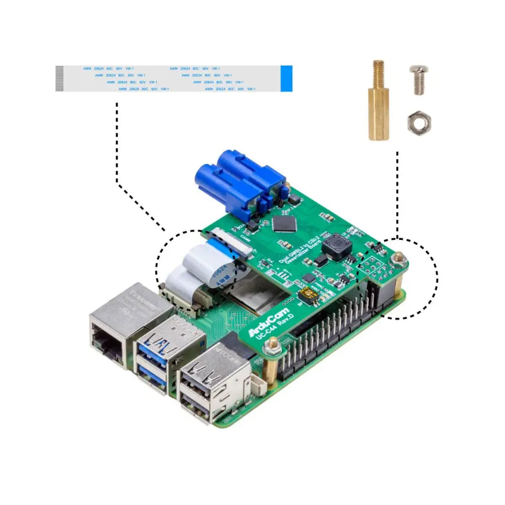 Arducam GMSL2 12MP Camera Extension Kit for Raspberry Pi
