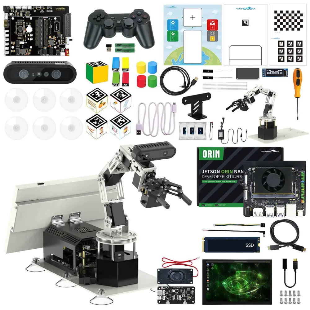 Yahboom DOFBOT Pro AI Large Model 3D Depth Vision Robotic Arm-Ultimate Version with Jetson Orin NANO SUPER 8GB Board