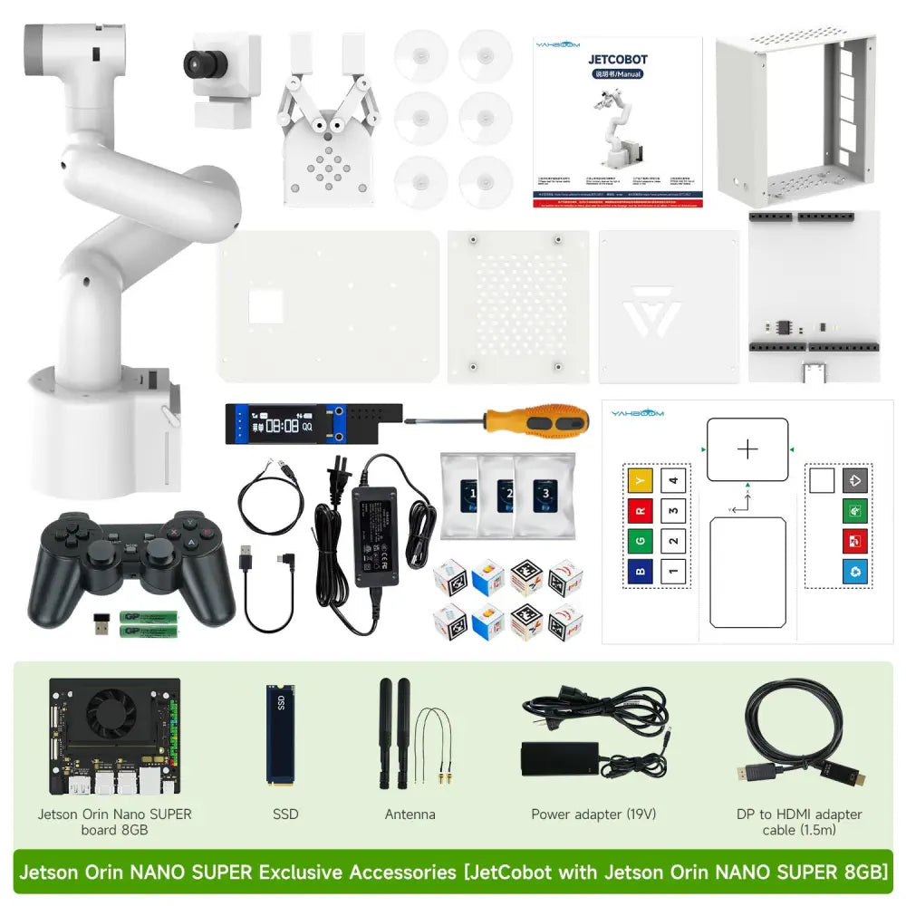 Yahboom JetCobot 7-axis visual collaborative robotic arm-Jetson Orin NANO 4GB SUPER