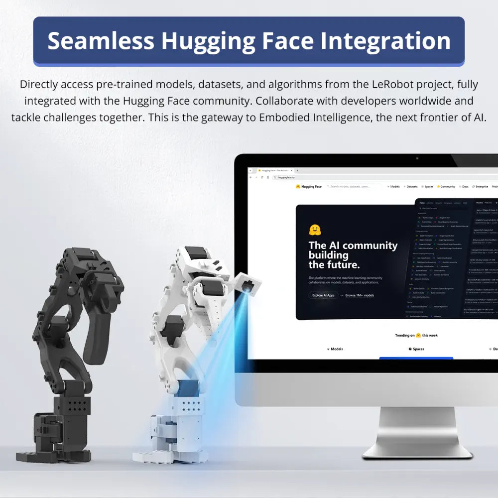 Hiwonder LeRobot SO-ARM101 Open-Source 6-Axis Robotic Arm with AI Vision &amp; AI Recognition for Embodied Intelligence Programming (Advanced Kit/Assembled)