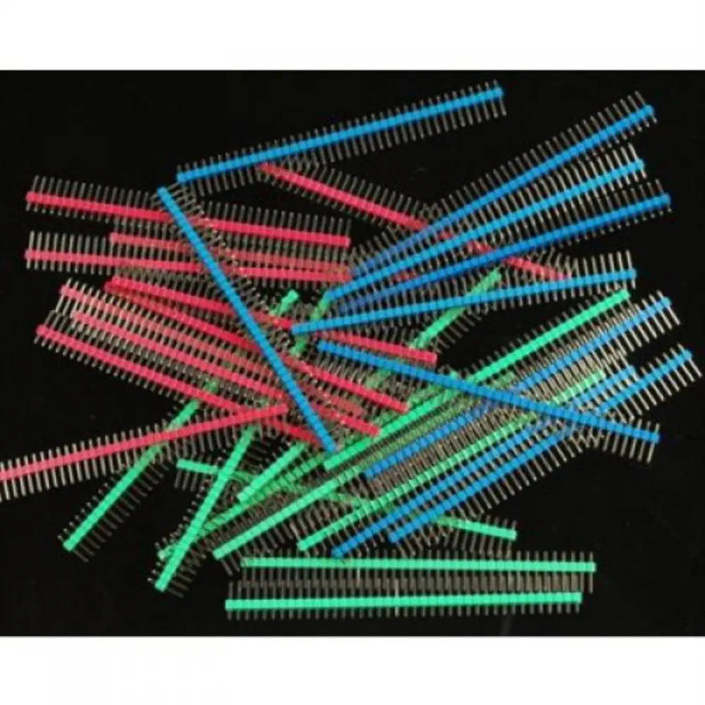 Break Away Blue Headers 40 Pins Straight (10pk) - RobotShop
