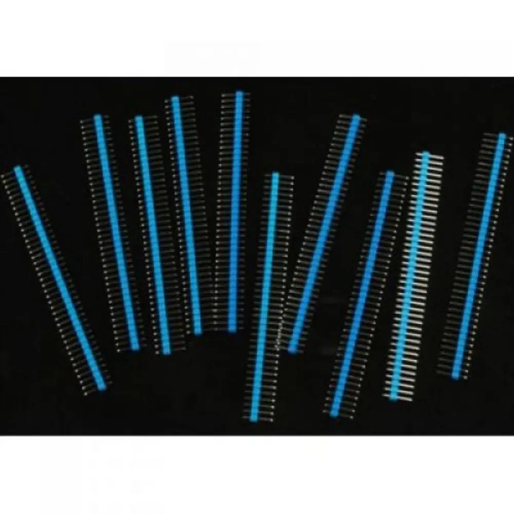 Break Away Blue Headers 40 Pins Straight (10pk) - RobotShop