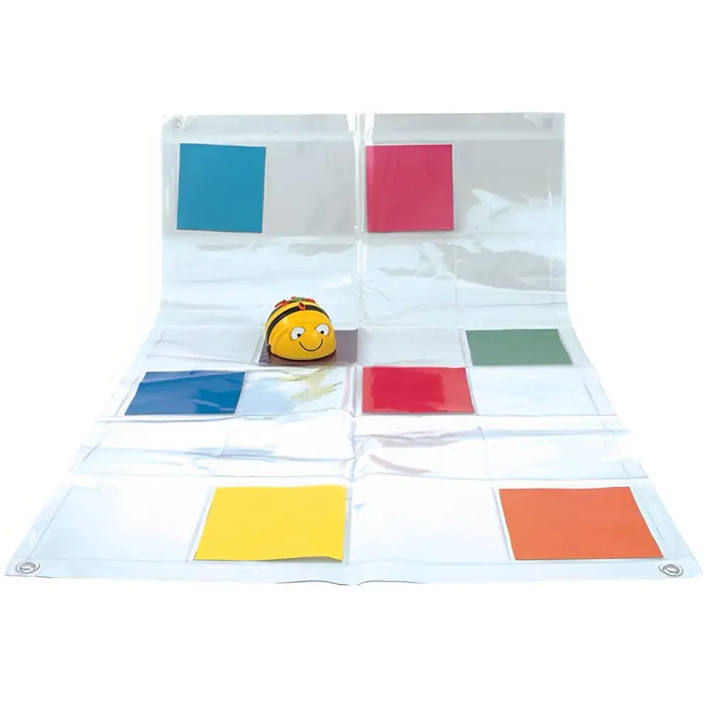 TTS Bee-Bot Transparent Pocket Mat 4×6 - Coding &amp; STEM Learning Mat for Bee-Bot &amp; Blue-Bot Robotics, Customizable Screen Free Programming Floor Mat | Kids 3+