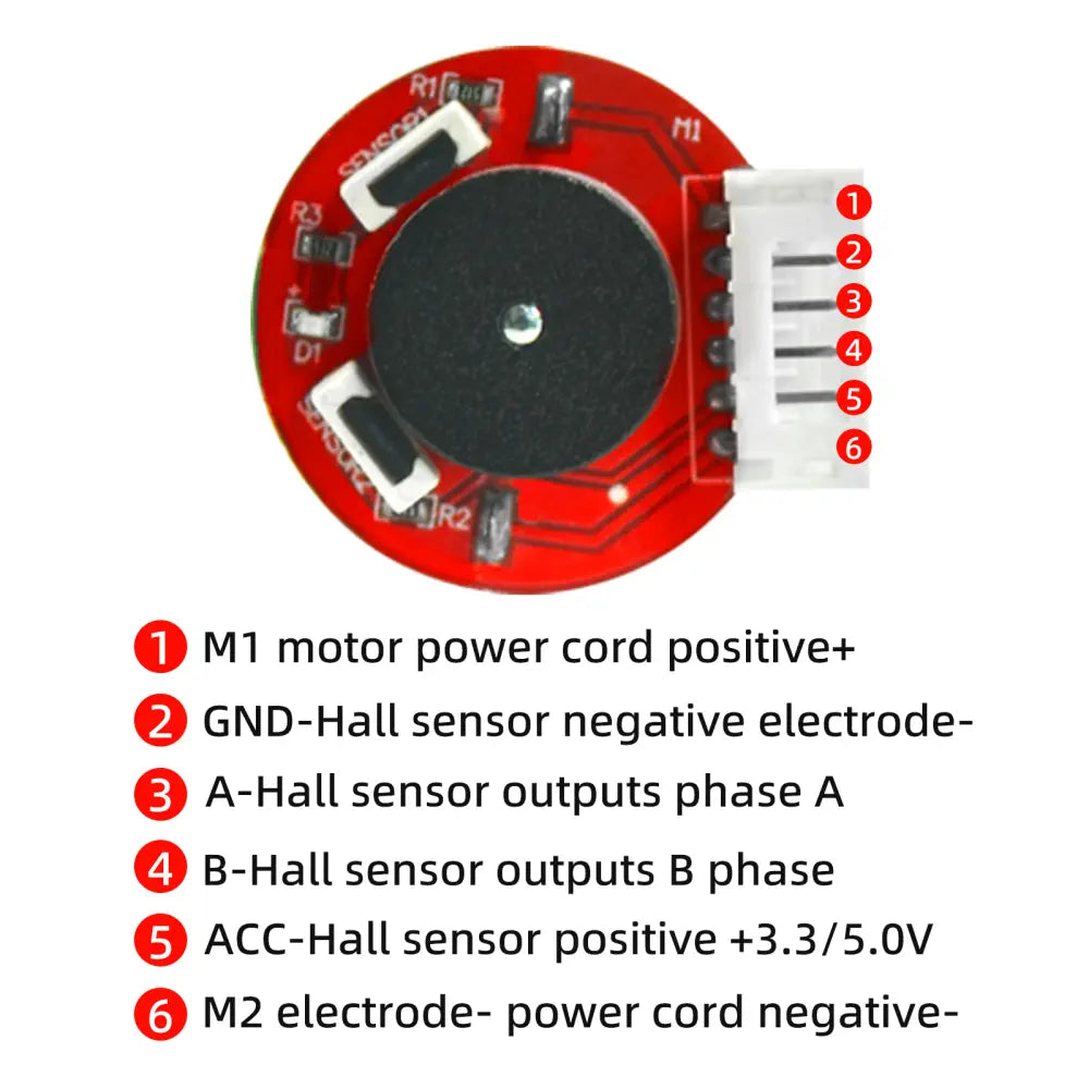 Hall Encoder Geared Motor DC 12V AB Bi-Phase Incremental Magnetic Hall ...