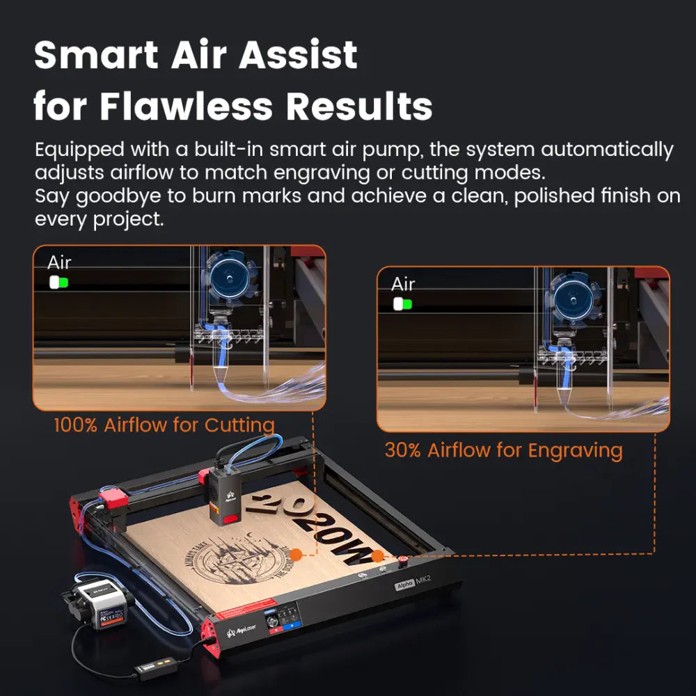 Smart Touch-to-Control Diode Laser Machine Alpha MK2 20W