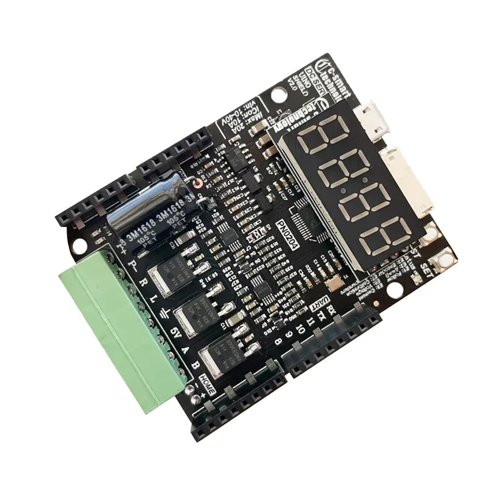 CC-SMART Motor Arduino Shield Controller w/ Servo Driver, Close & Open Loop, 40VDC, 10A, 200W