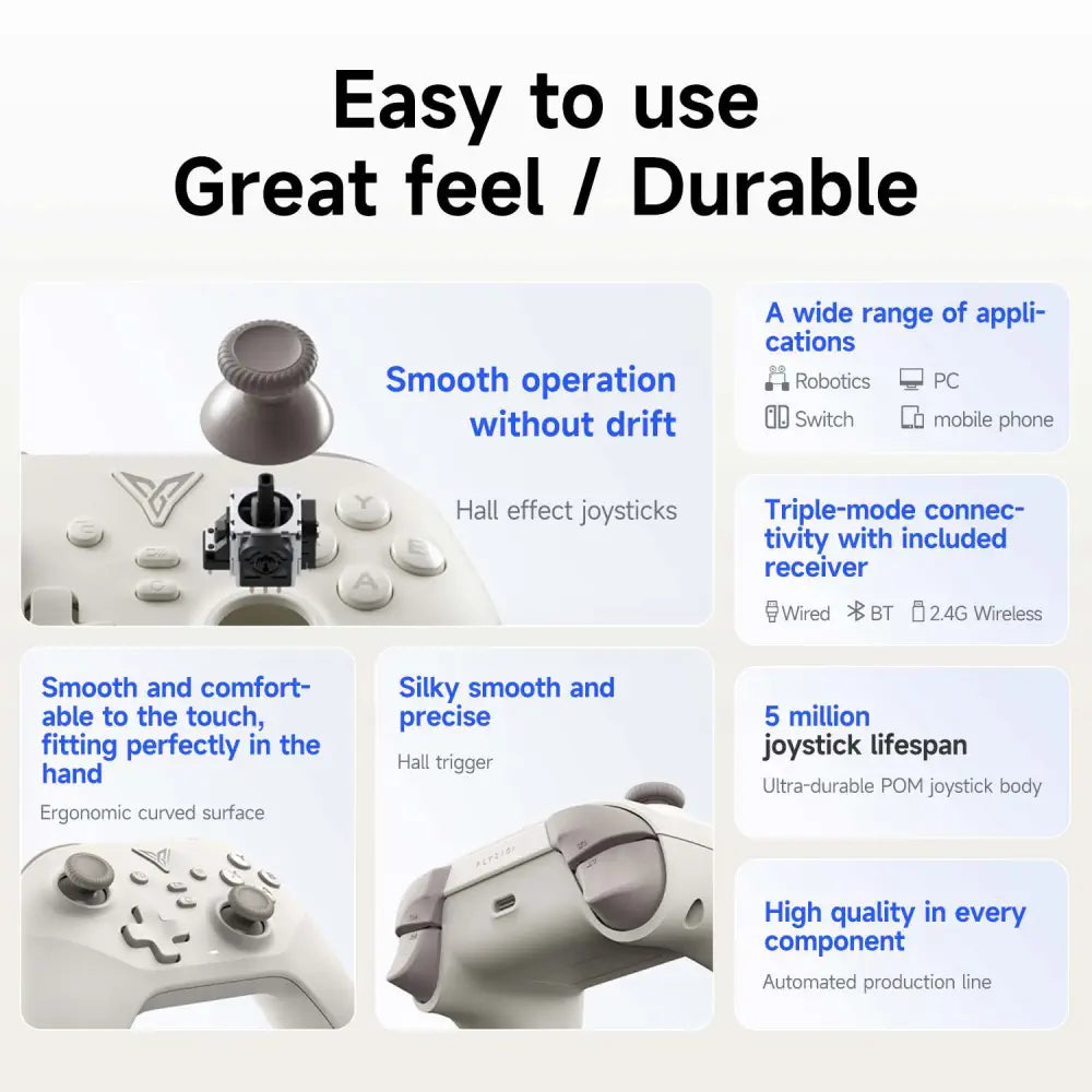Yahboom Triple-mode Wireless Handle Supports Wired Bluetooth 2.4G Wireless