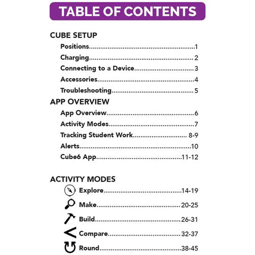 Cube Teacher Guide - RobotShop
