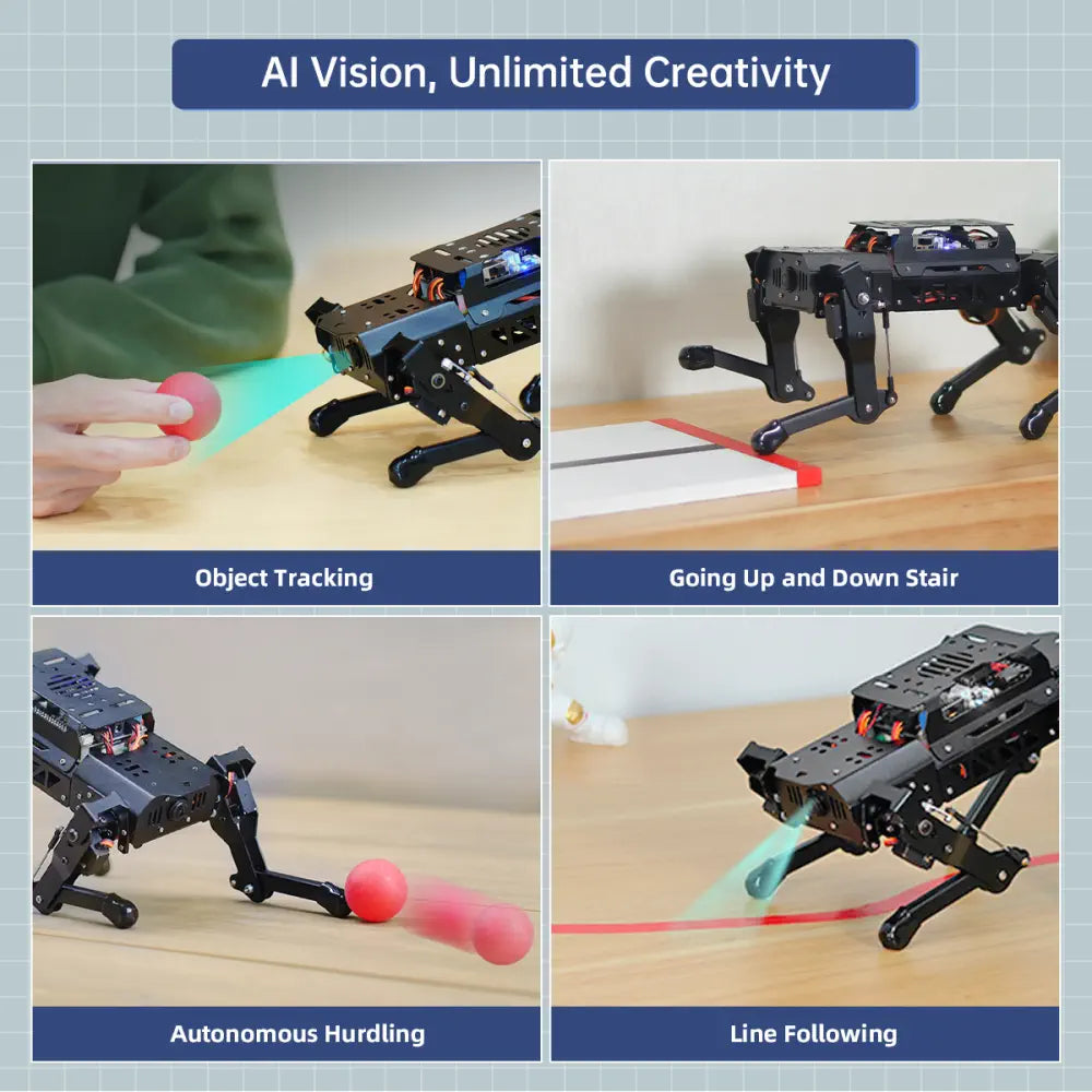 PUPPY インテリジェントロボット Hiwonder PuppyPi Pro ROS Quadruped Robot, Integrated with AI Large