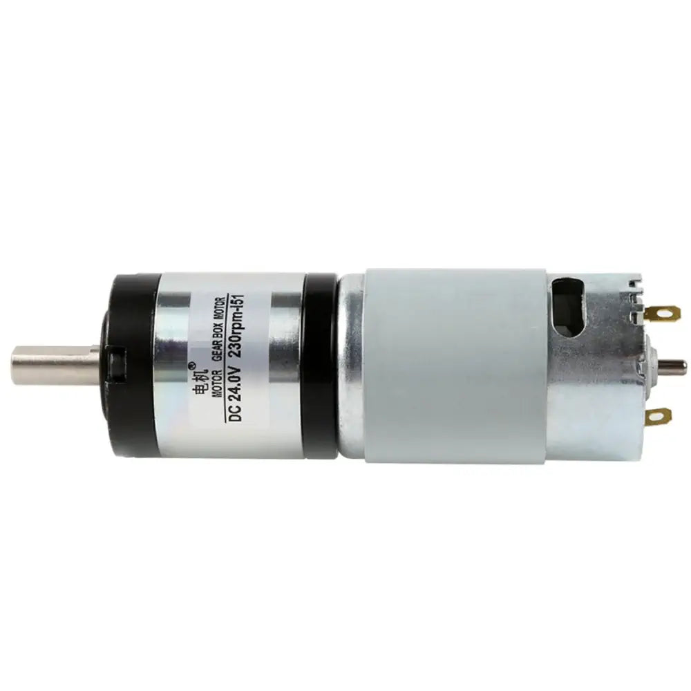 36mm Diameter High Torque Planetary Gear Motor, 24V, 90RPM - RobotShop