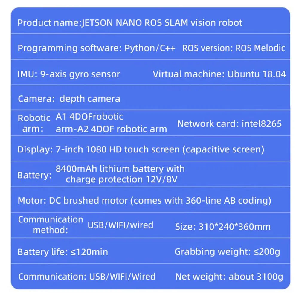 XiaoR GEEK ROS Depth camera programmable visual smart robot with Jetson NANO