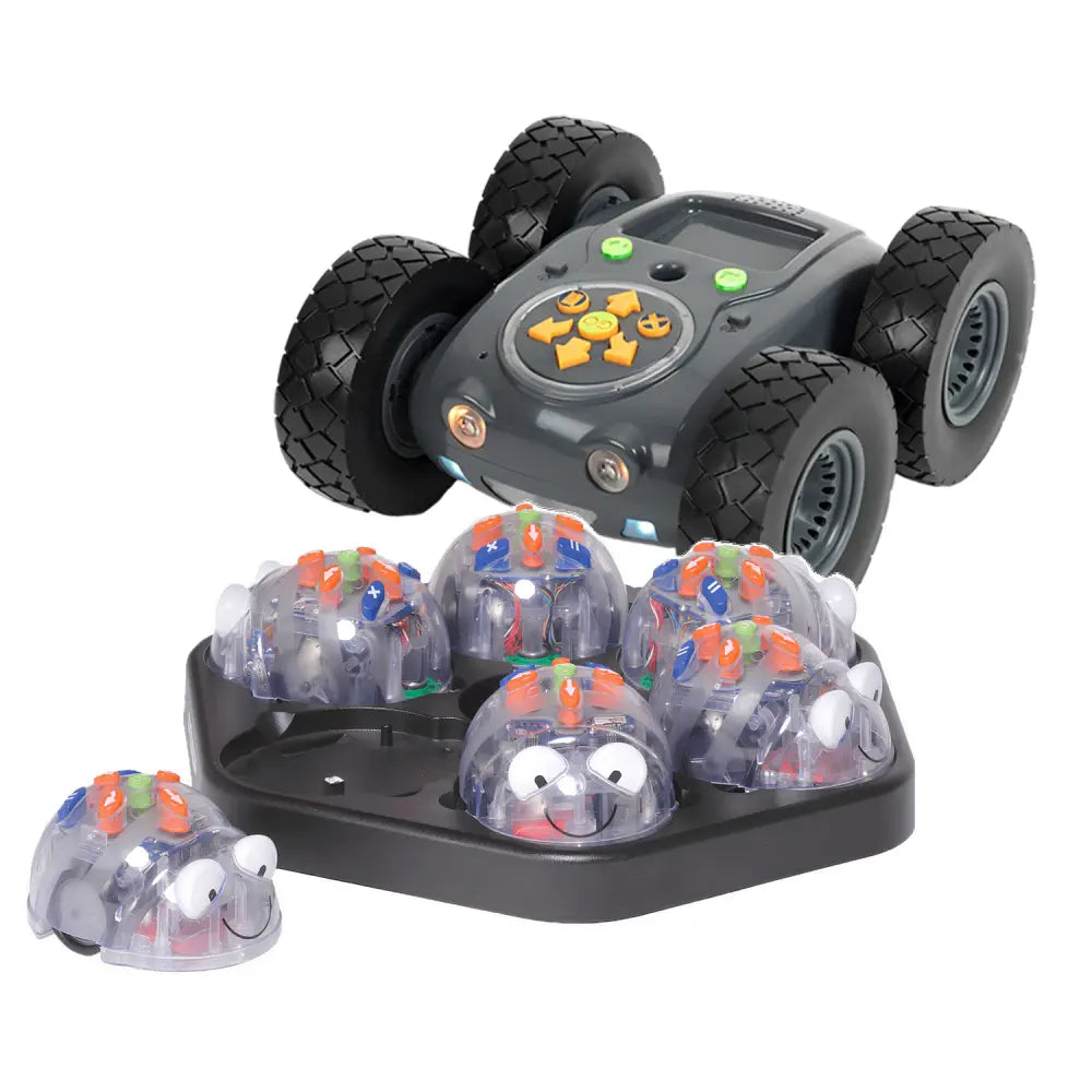 TTS Blue-Bot Coding Toy Robot Class Pack - See &amp; Say Version with FREE Tuff-Bot the Rugged Robot - STEM Learning, Interactive Programming, Teamwork &amp; Educational Robotics for Kids