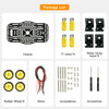 4WD Robot Car Chassis Kit for Arduino Raspberry Pi with Aluminum Alloy Chassis, TT Motor, 4 Wheels, Robot Car Platform for obotics Projects, DIY Robot Chassis