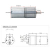 25D12V 280RPM 2430 Brushless DC gear motor