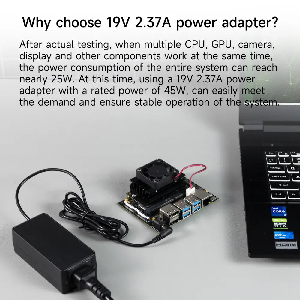 電源ユニット NVIDIA Jetson 19V/2.37A DC power supply for Jetson Orin NX SUPER/Orin NANO SUPER