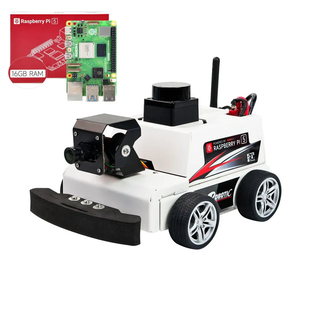 Yahboom Raspberry Pi 5 AI Visual ROS2 Robot Car Kit 2DOF Lidar Stem ...