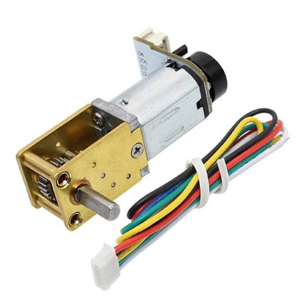 アクセサリー SUPER ECHO Z MEC-33000 Micro DC Worm Gear Motor w/ Encoder - 6V 530RPM - RobotShop