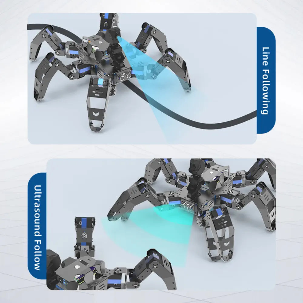 XR-R1 Artificial Intelligence Hexapod Bionic Robot Kit for Raspberry Pi 4B programming