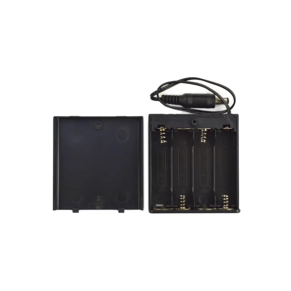 DFRobot 4xAA Battery Holder (w/ Power Switch, DC2.1 Jack, & Cover)