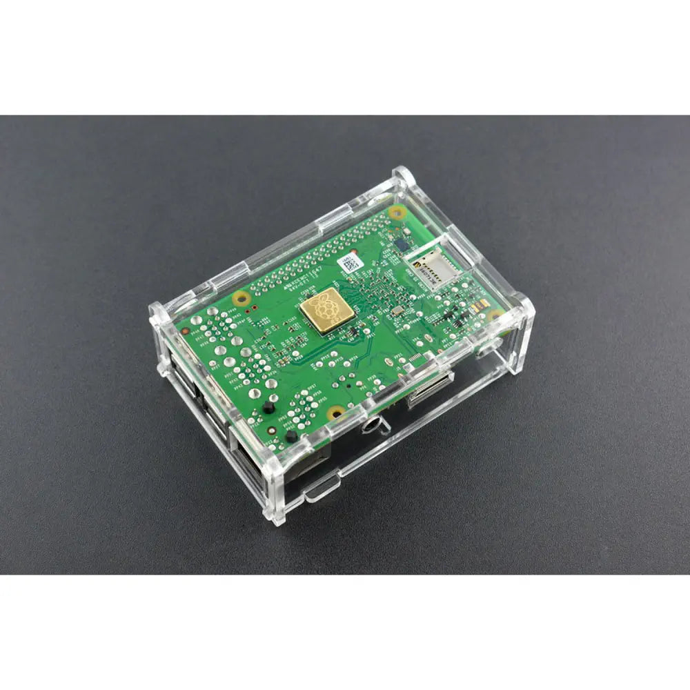 DFRobot Transparent Acrylic Case for Raspberry Pi B+/2B/3B (w/ Fan)