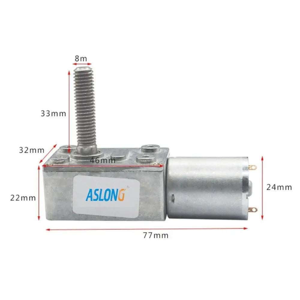 JGY370 24V 10RPM High Torque Screw Shaft Worm Dc Gear Motor
