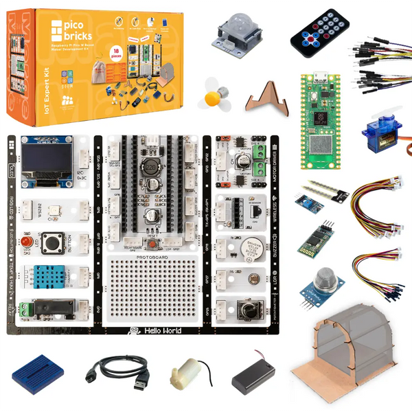 PicoBricks - Raspberry Pi Pico Starter Kit with 12 Sensors and