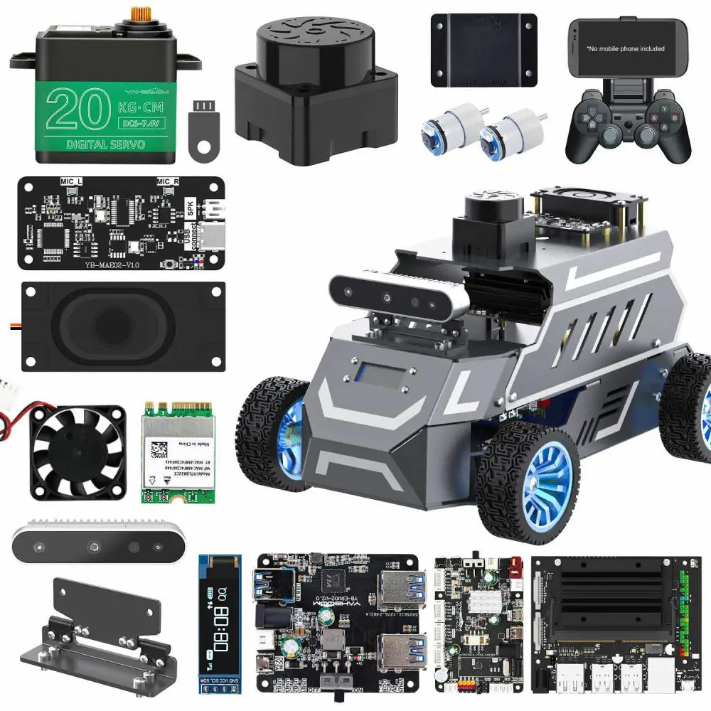 ROSMASTER A1 AI Large Model ROS2 Robot with Ackerman steering chassis-Superior with NANO 4GB SUB
