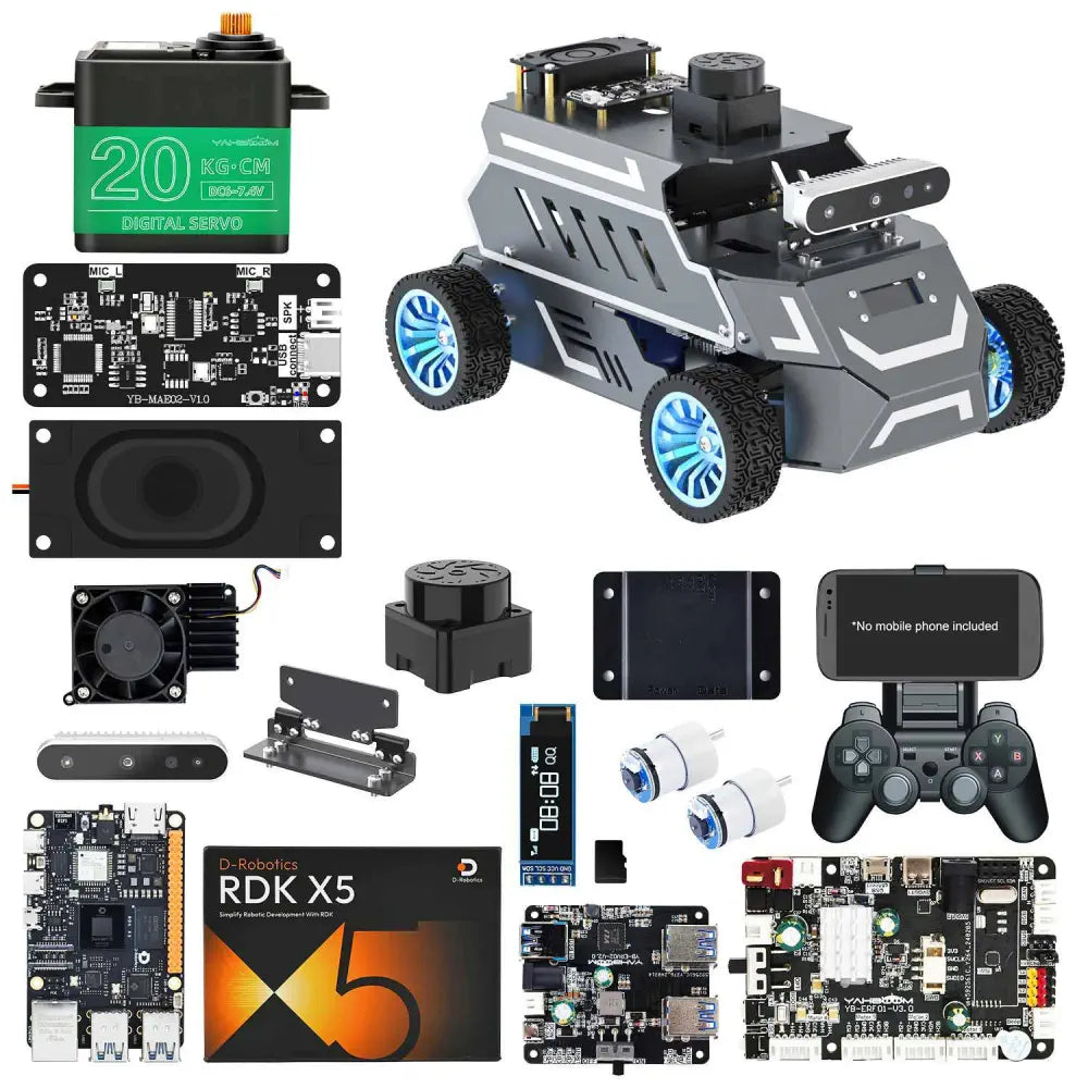 ROSMASTER A1 AI Large Model ROS2 Robot with Ackerman steering chassis-Superior with RDK 8GB