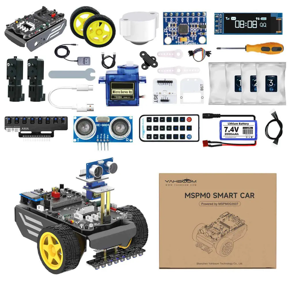 Yahboom MSPM0 smart robot car based on MSPM0G3507-Advanced Kit