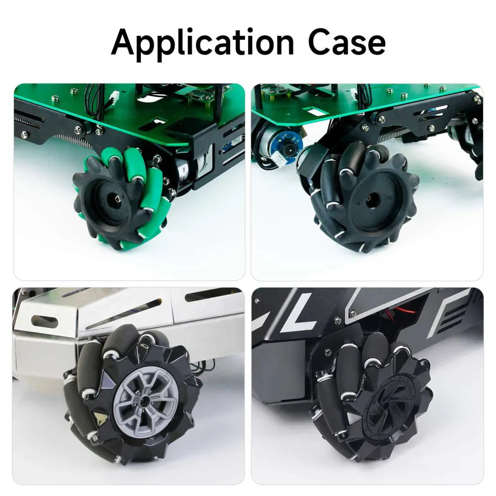 Yahboom Mecanum Wheel Kit for DIY robot or programmable smart car-97mm wheel (ABS) *4+6mm coupling*4
