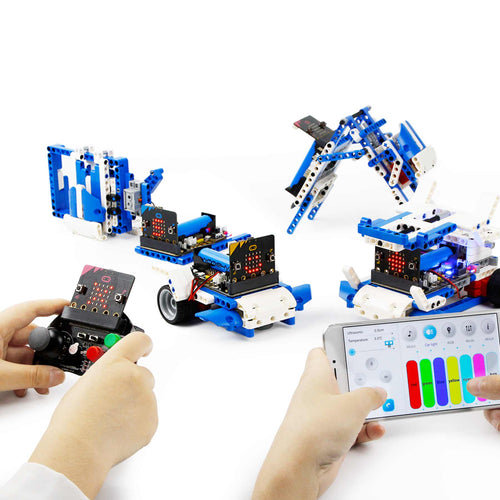 Yahboom Micro bit Building Block Robot Kit 16 in 1 STEM Projects DIY Science Educational Toys for Kids Age 10+ (Standard Kit Without Microbit)