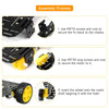 4WD Robot Car Chassis Kit for Arduino Raspberry Pi with Aluminum Alloy Chassis, TT Motor, 4 Wheels, Robot Car Platform for obotics Projects, DIY Robot Chassis
