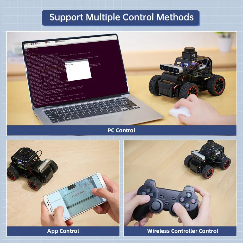 Hiwonder MentorPi A1 Raspberry Pi Robot Car – Ackerman Chassis, ROS2 AI Coding Robot with Large AI model ChatGPT, SLAM and Autonomous Driving (Advanced Kit with Raspberry Pi 5 4GB)