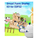 ACEBOTT QE002 ESP32 Smart Farm IoT Starter Kit Compatible w/ Arduino IDE Electronics Home Automation Coding Kit DIY Wooden House Building Sensor STEM Educational Set for Kids 8+