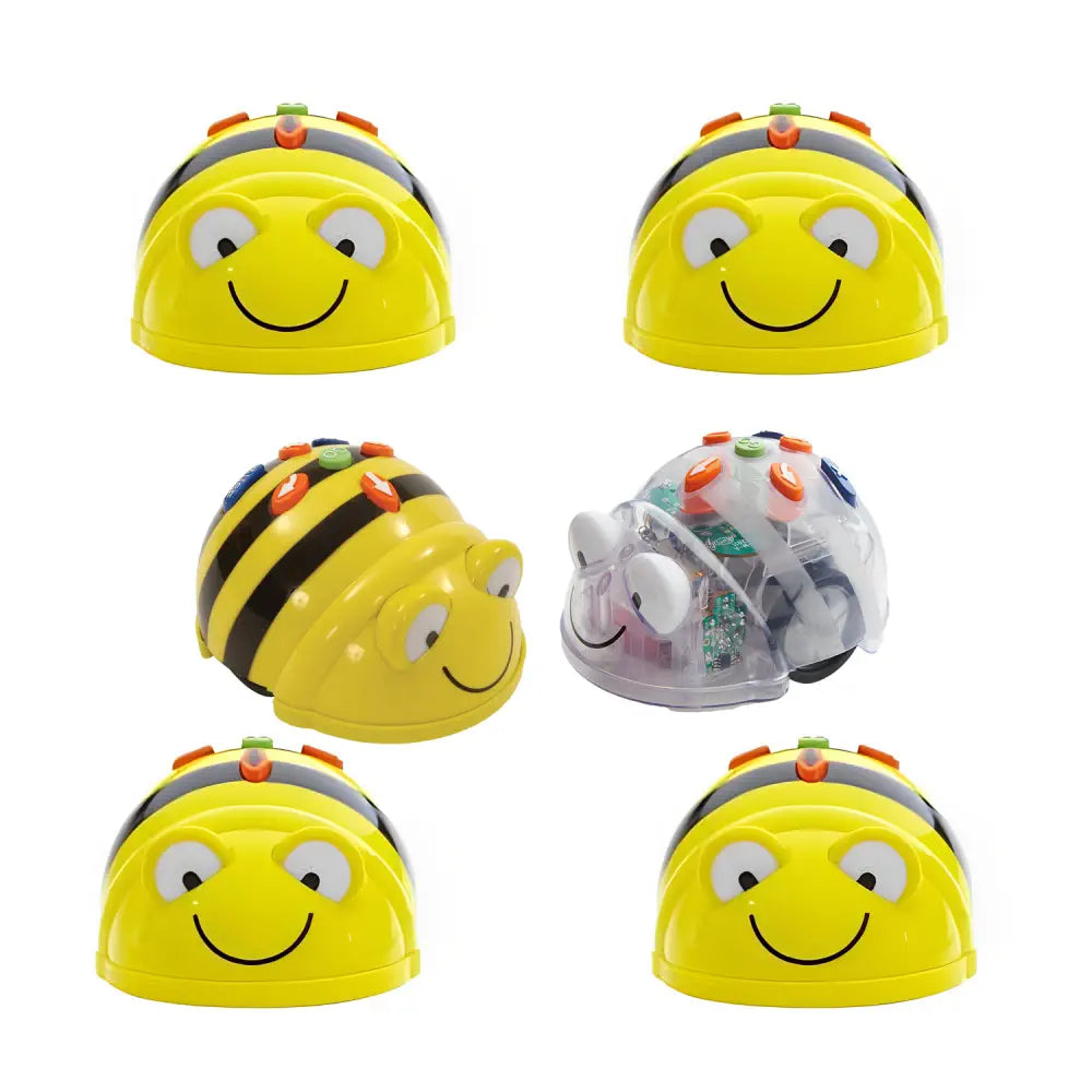 TTS Bee-Bot &amp; Blue-Bot See &amp; Say Robots - 5 Bee-Bots &amp; 1 Blue-Bot Bundle - 256-Step Memory, Audio Feedback, STEM Coding, Classroom &amp; Home Learning - Starter Set