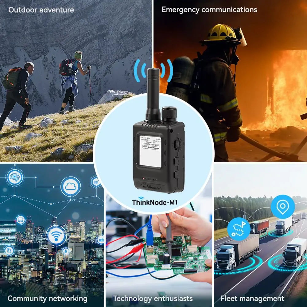 Elecrow ThinkNode M1 LoRa Meshtastic Transceiver 1.54" EPD Screen, GPS Function, nRF52840 w/ Case 868 MHz