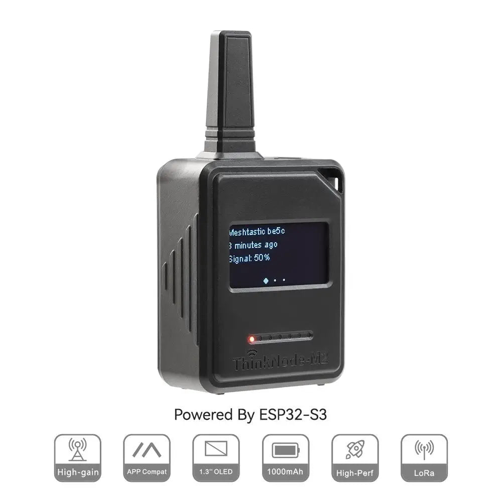 Elecrow ThinkNode M2 LoRa Meshtastic Signal Transceiver Powered by ESP32-S3 w/ 1.3” OLED Display w/ Case