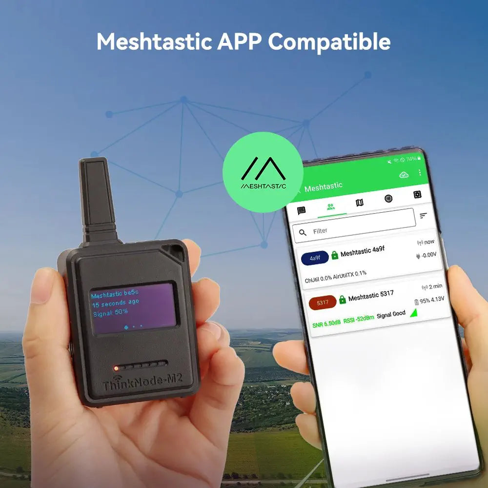 Elecrow ThinkNode M2 LoRa Meshtastic Signal Transceiver Powered by ESP32-S3 w/ 1.3” OLED Display w/ Case