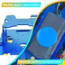 Smart Robot Car Chassis, DIY Car Chassis Kit with 4WD and 4 TT Motor, DIY Toy for STEM Education (Blue), Gifts for Boys, Education Project